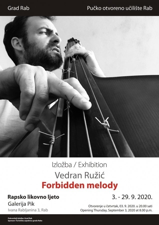„Forbidden melody“ – Izolacija kao umjetnička inspiracija | Izložba Vedrana Ružića u rapskoj Galeriji Pik (3. – 29.9. 2020.)