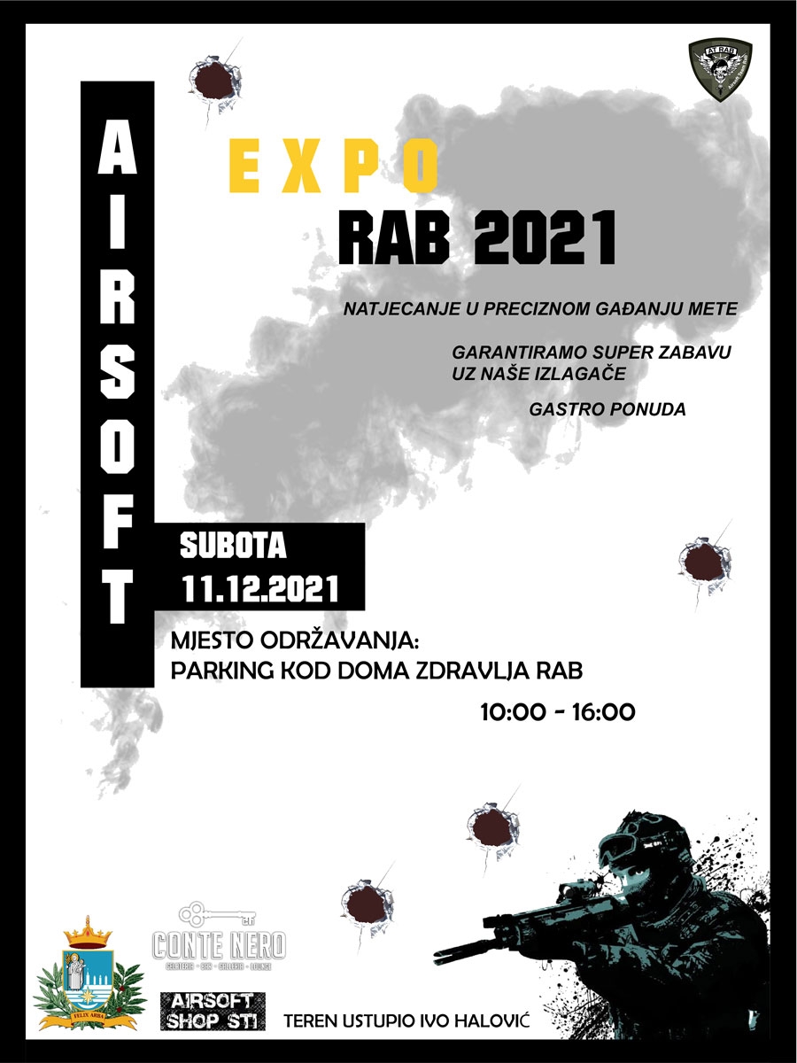 Dođite na AIRSOFT EXPO RAB 2021 | (sub.) 11.12.2021. od 10-16h