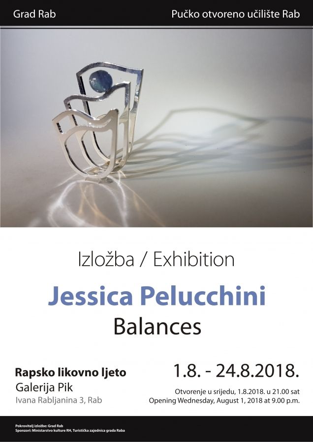 Otvorenje izložbe talijanske skulptorice Jessice Pelucchini / (Sri.) 1.8.2018. u 21.00 h, Galerija Pik