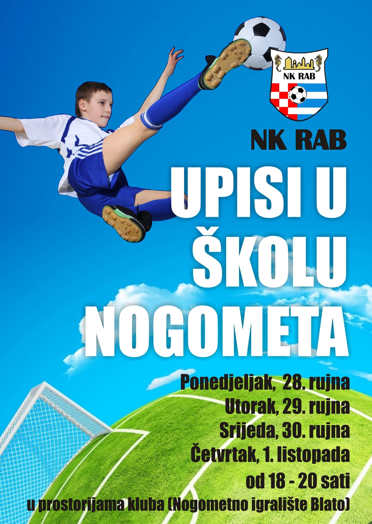 NK Rab – Upisi u Školu nogometa