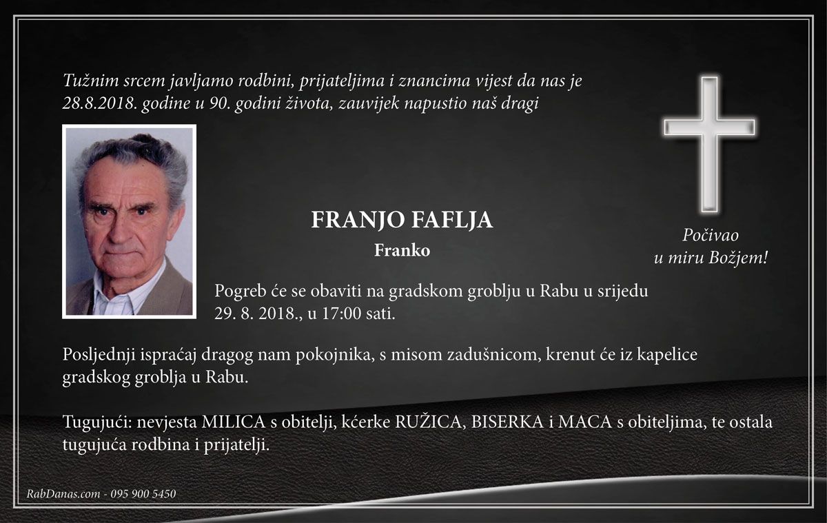 FRANJO FAFLJA – Franko