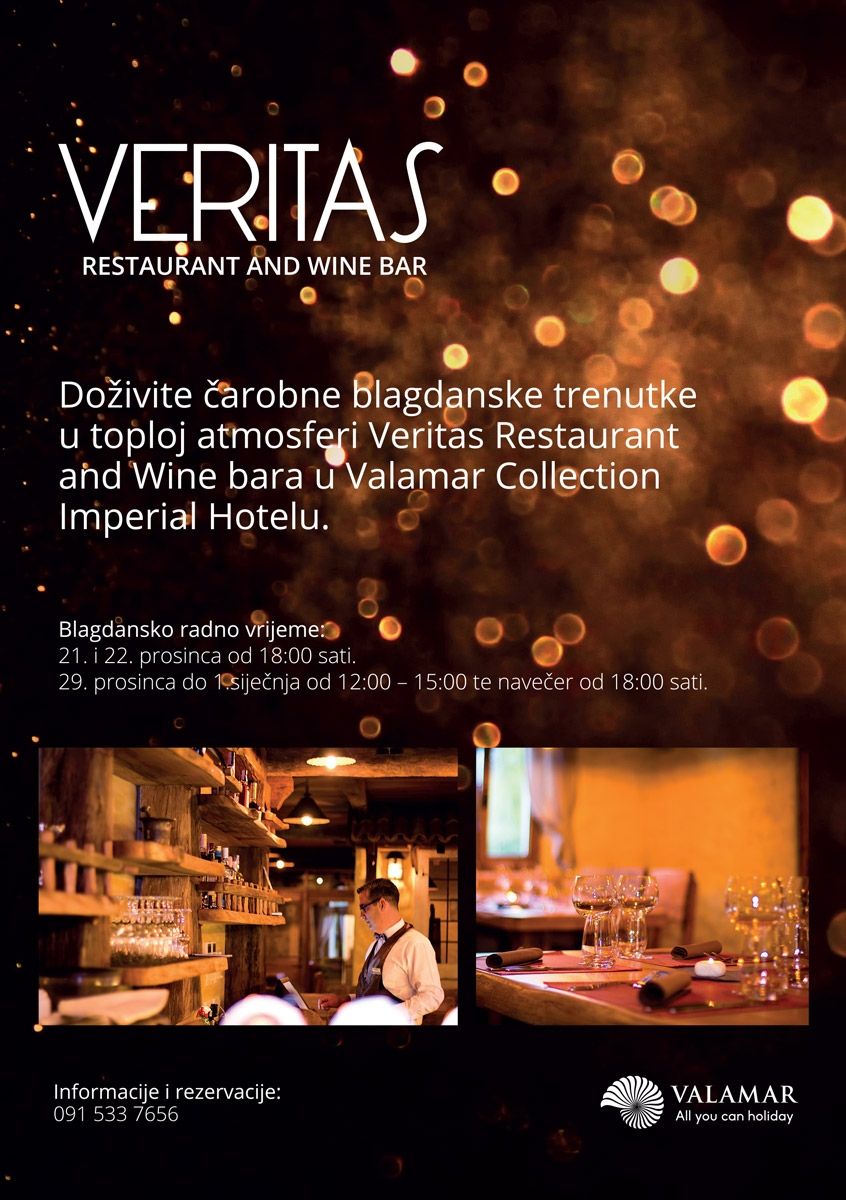 Veritas Restaurant and Wine bar u Valamar Collection Imperial Hotelu