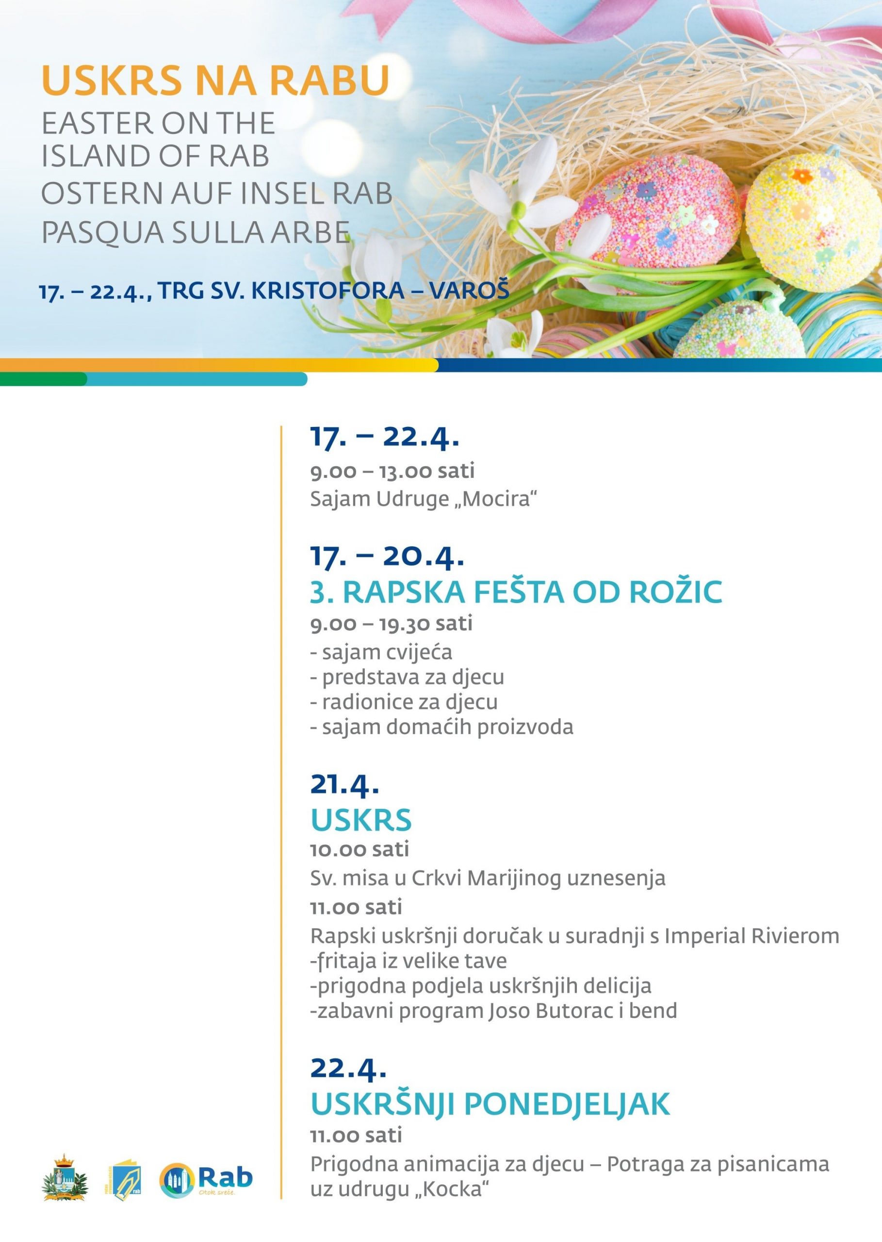 Program “USKRSA NA RABU” od 17. do 22. travnja 2019.