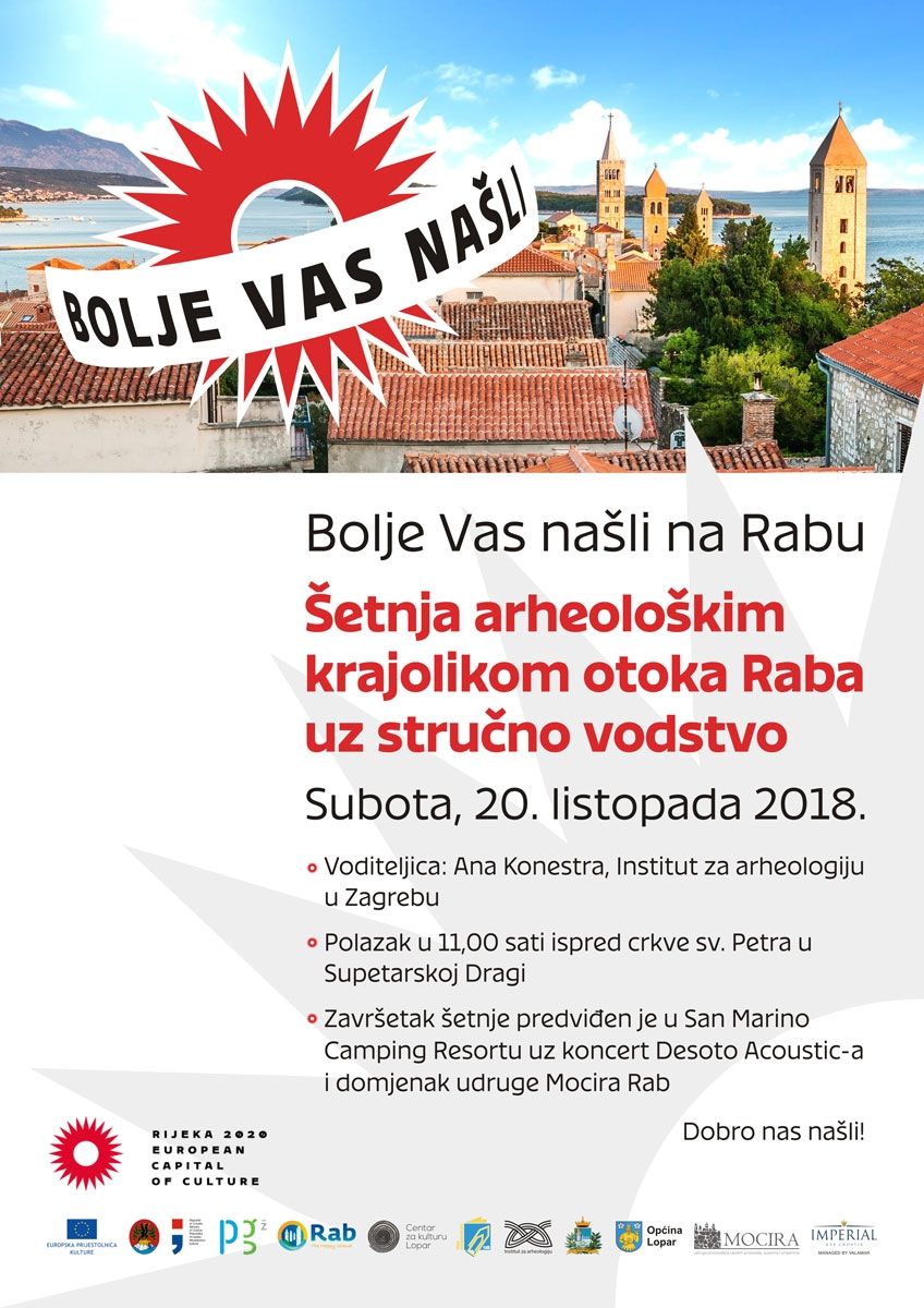 Bolje Vas našli na Rabu – šetnja arheološkim krajolikom otoka Raba / (sub.) 20.10.2018.