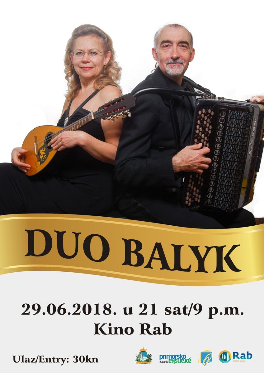 Koncert Dua Balyk u dvorani Kina Rab / (pet.) 29.6.2018. u 21.00h