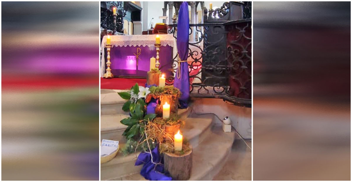 Zapaljena treća adventska svijeća koja se naziva i “pastirska svijeća”