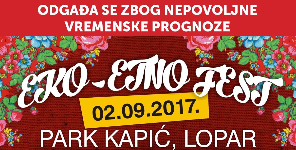 OBAVIJEST – Odgađa se loparski Eko-etno fest