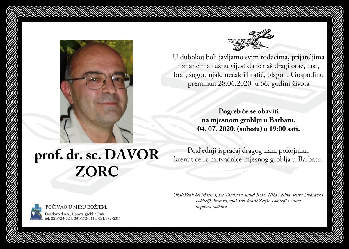 prof. dr. sc. DAVOR ZORC