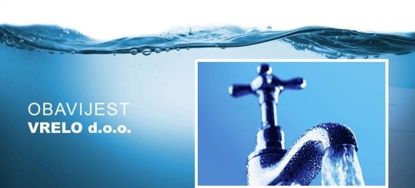 VRELO d.o.o. | Prekid vodoopskrbe na području Palita / (čet.) 25.2.2021. od 08-12 sati