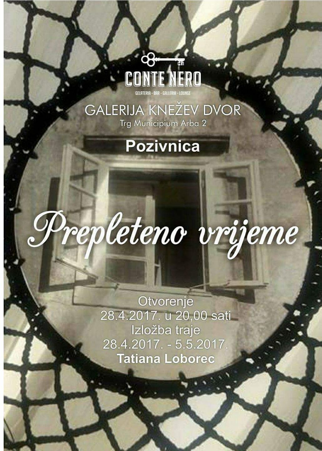 “Prepleteno vrijeme” Tatiane Loborec u izložbenom prostoru Lounge bara “Conte Nero” / Petak, 28.4. u 20 sati