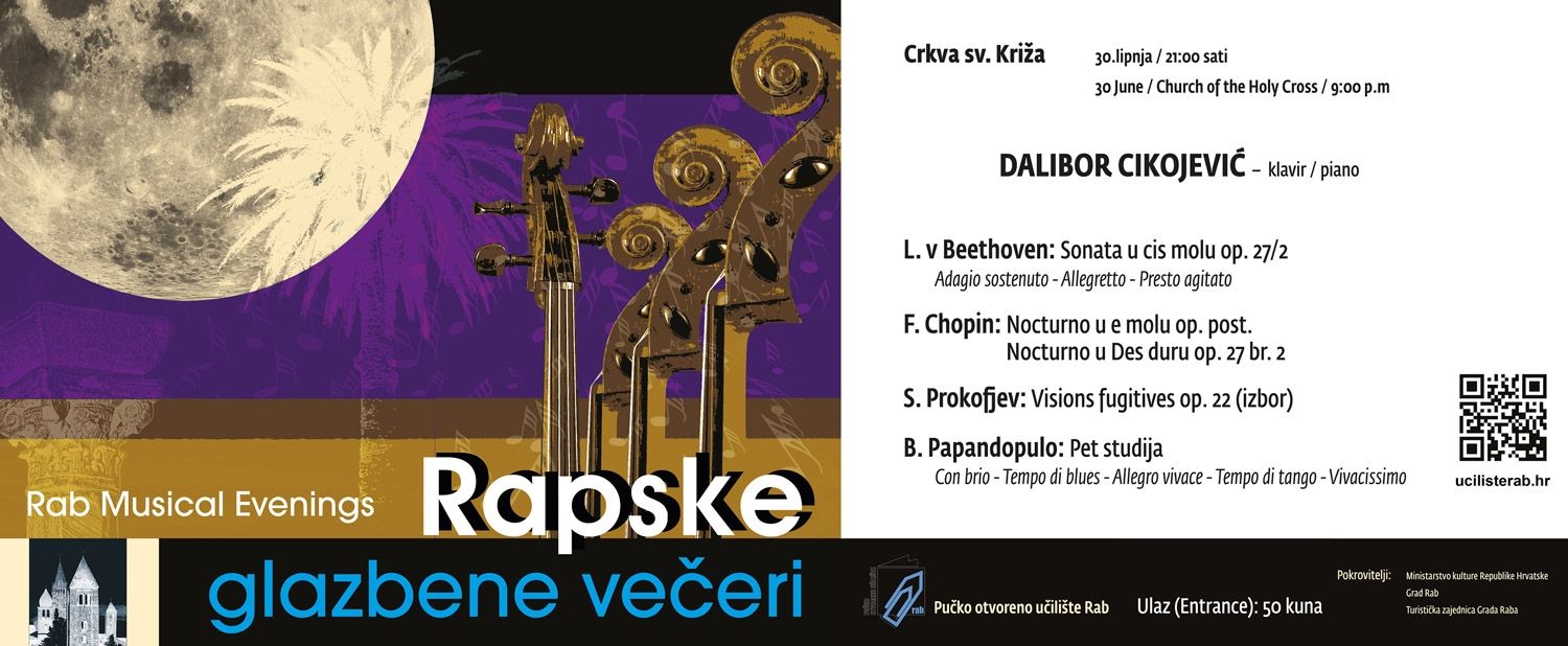 31. Rapske glazbene večeri otvara pijanist Dalibor Cikojević