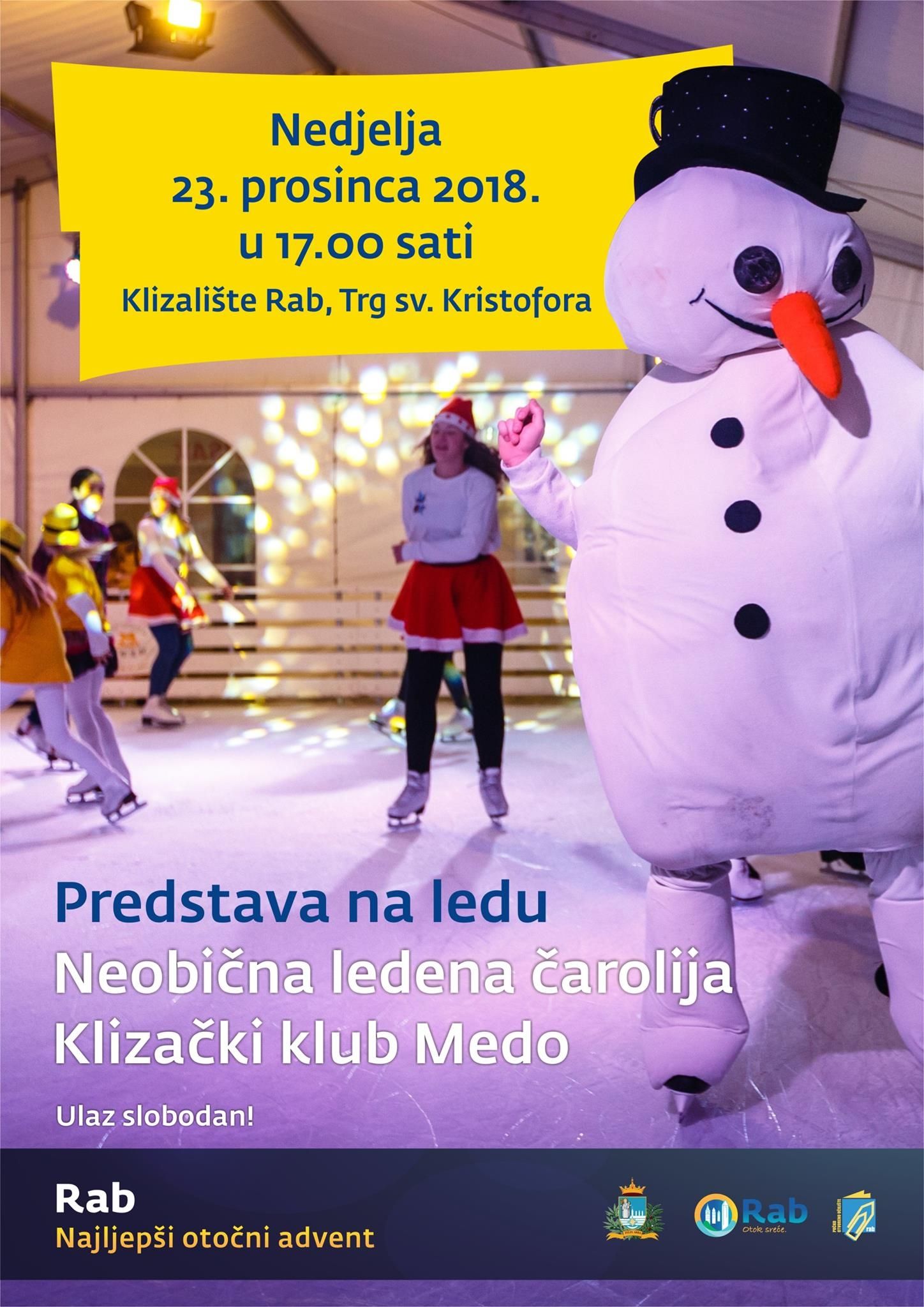 Predstava na ledu “Neobična ledena čarolija” Klizačkog kluba Medo / (ned.) 23.12. u 17.00h