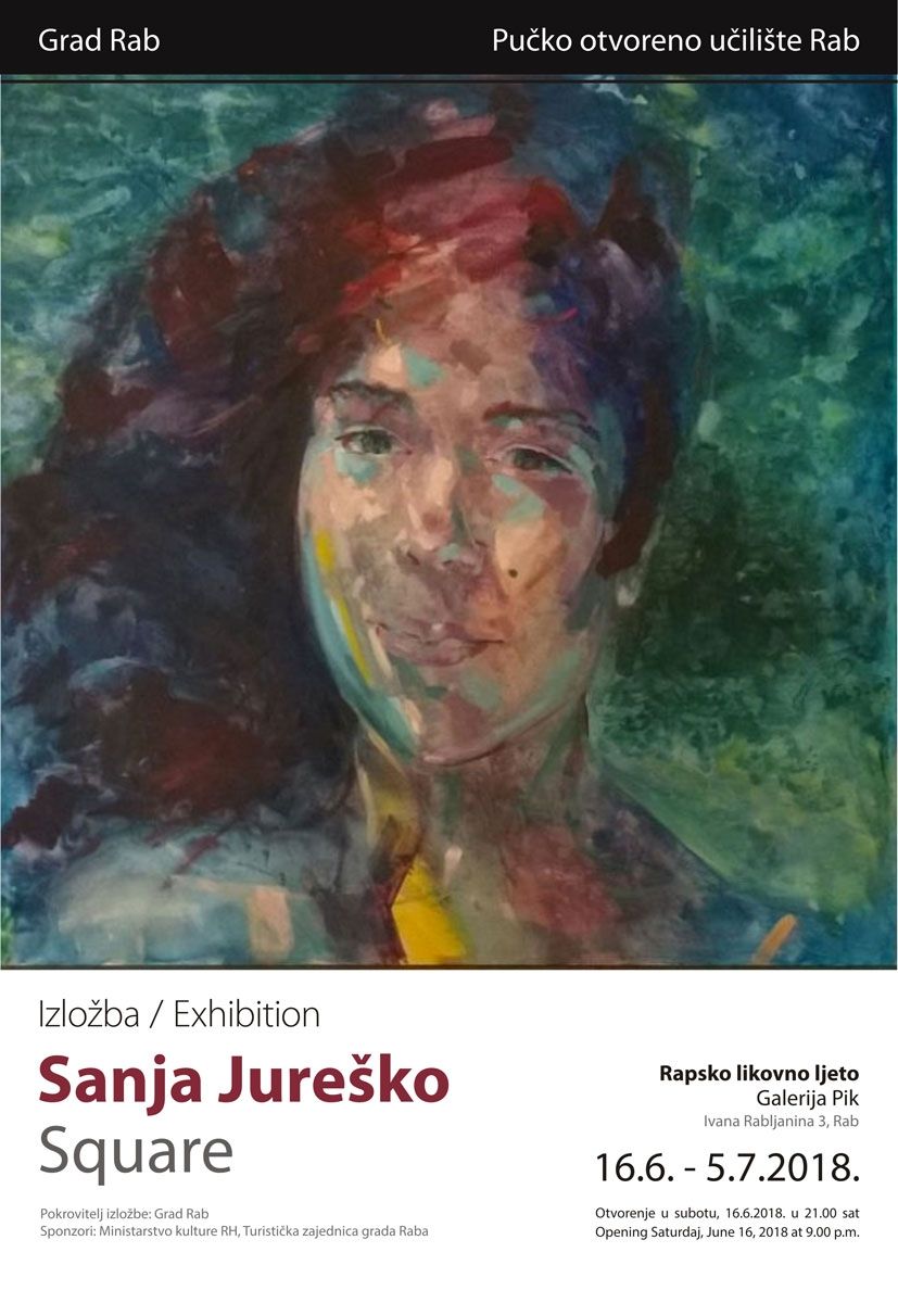 Otvorenje izložbe “Square” akademske slikarice Sanje Jureško / (sub.) 16.6.2018. u 21.00h – Galerija Pik