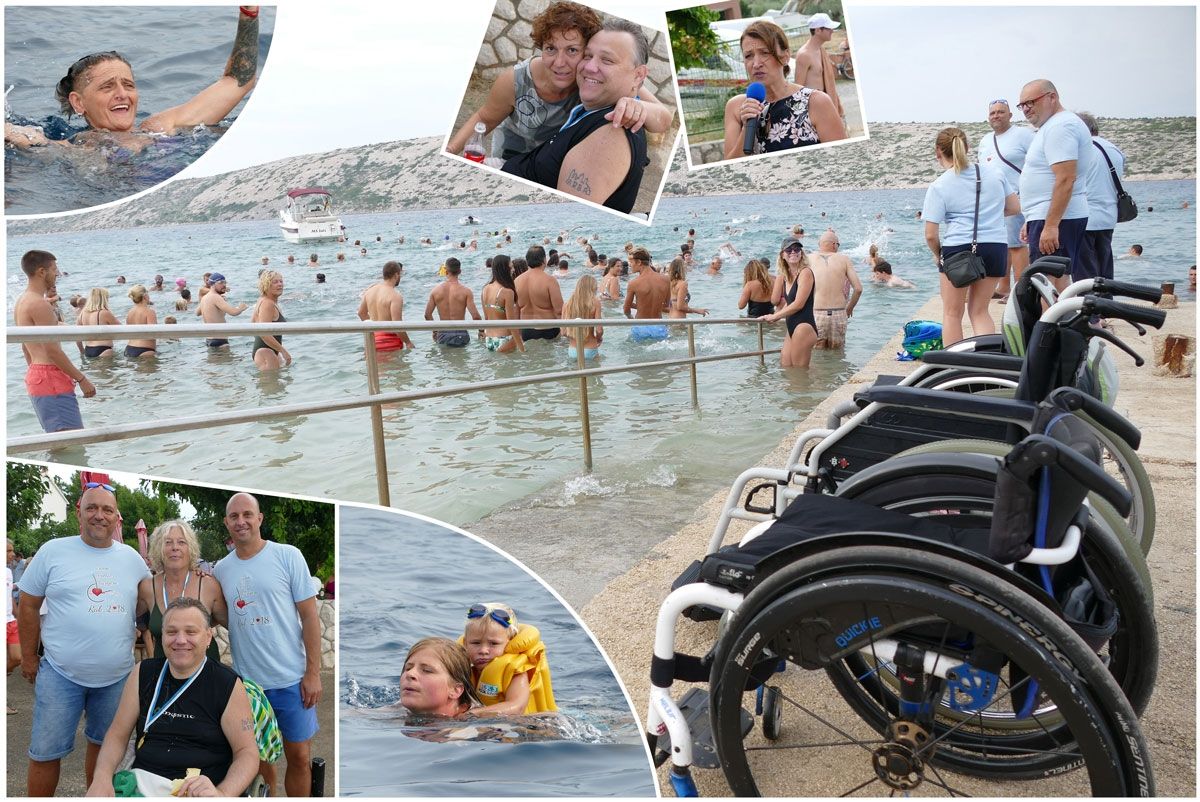 Prije nevere na Rabu uspješno isplivan do sada najbrojniji „Krešin maraton“ za osobe s invaliditetom