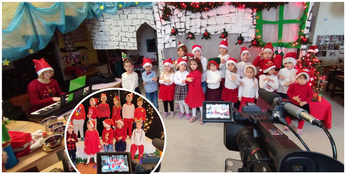 Veselo snimanje Božićnog videa u Dječjem vrtiću Pahuljica