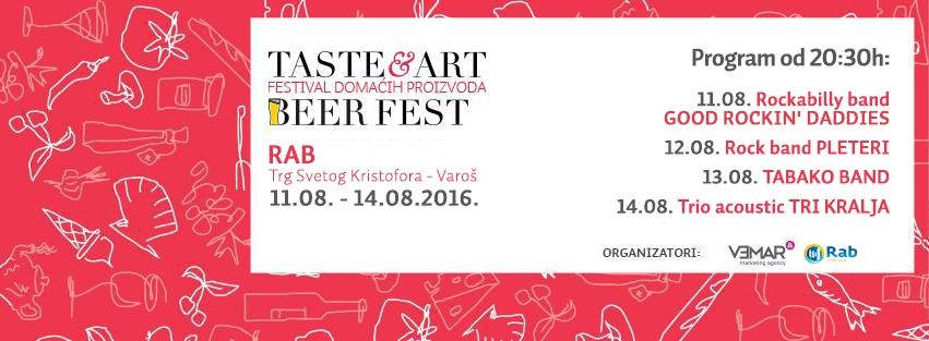 Taste & Art Festival & Beer Fest / 11.-14.08.2016. RAB, Trg Svetog Kristofora