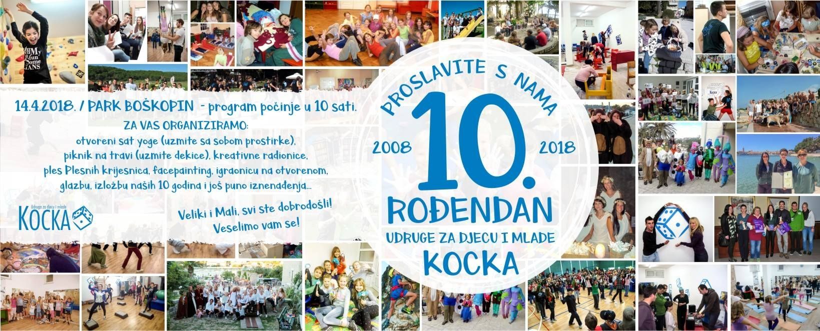 KOCKIN subotnji rođendanski party za sve otočane! / (sub.) 14.4.2018. – Park Boškopini od 10h