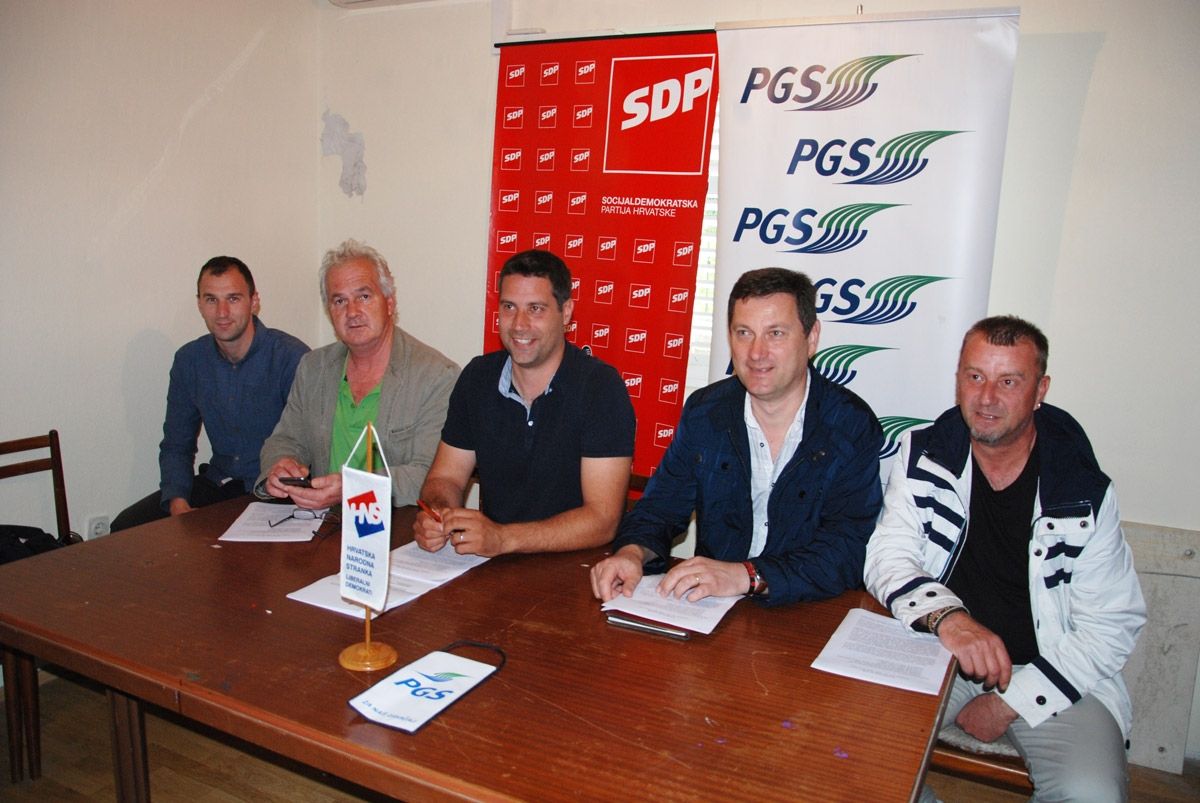 Konferencija za novinare koalicije “Novi val” koju na Rabu čine SDP, HNS, PGS I HSU