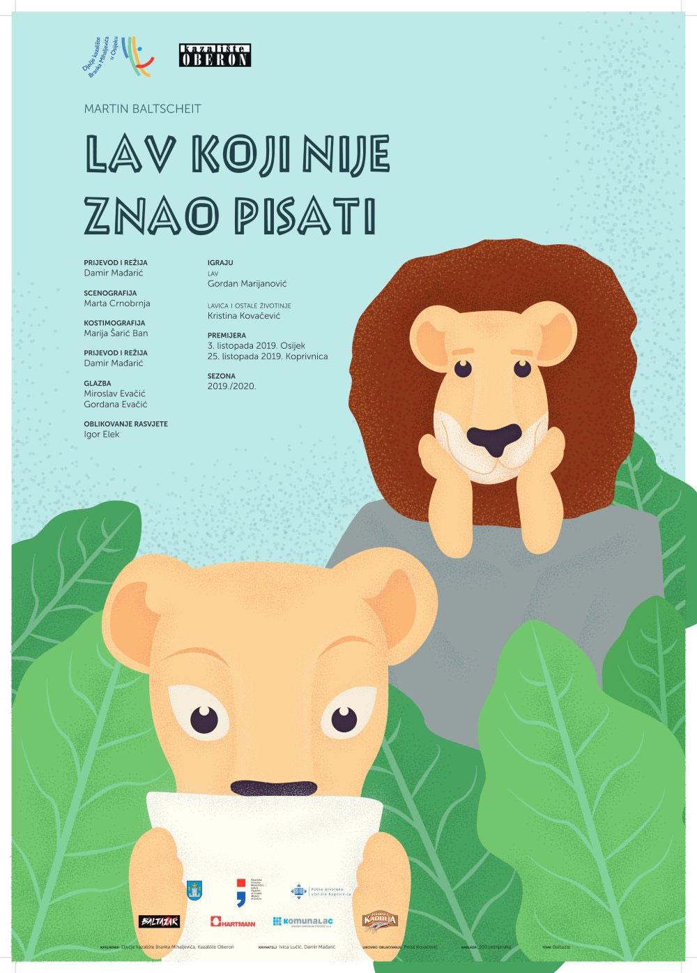 Kazališna predstava za djecu “Lav koji nije znao pisati” – Dječje kazalište Branka Mihaljevića Osijek