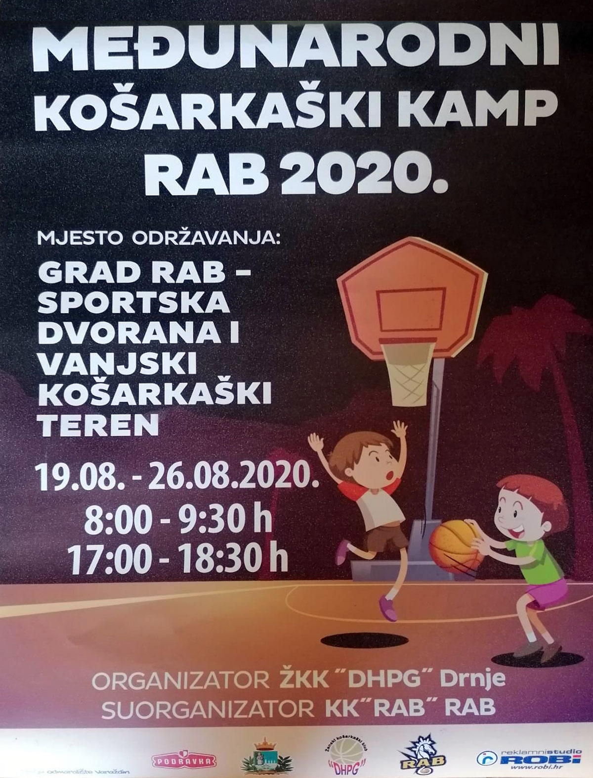 Uskoro starta Međunarodni košarkaški kamp RAB 2020 | 19. – 26. 08. 2020.