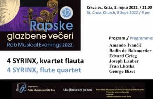 37. RGV – U crkvi sv. Križa koncert će održati kvartet flauta 4 SYRINX