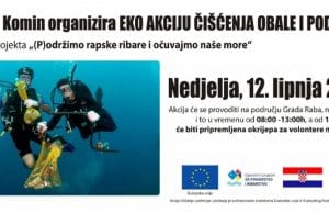 NAJAVA | Eko akcija čišćenja podmorja i priobalja u Barbatu u sklopu projekta “(P)održimo naše ribare i očuvajmo naše more“