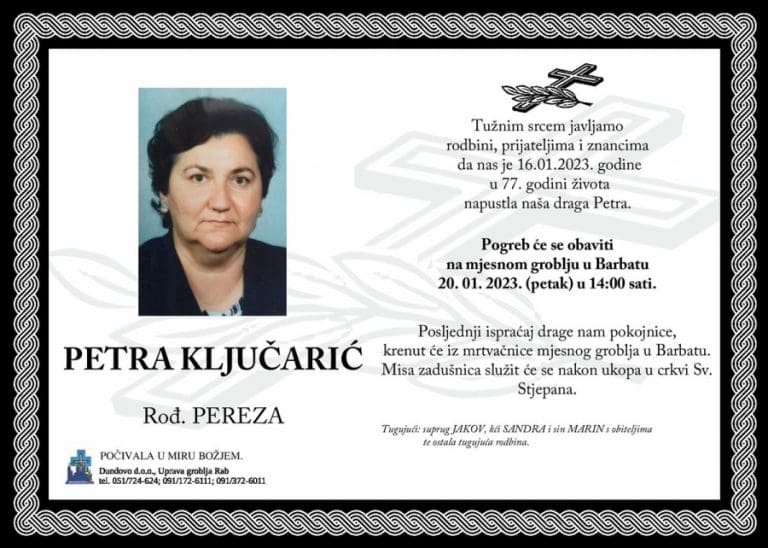 PETRA KLJUČARIĆ rođ. Pereza