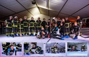 Hokejaški spektakl na rapski način – vatrogasci i ronioci na klizaljkama!