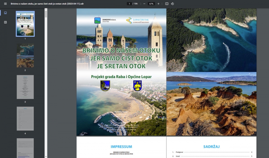 Brošura „Brinimo o našem otoku jer samo čist otok je sretan otok“ – projekt „Eko mobilni kutak“