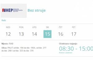 HEP ODS – Obavijest o prekidu opskrbe el. energijom na području PALITA| (sri.) 15.3.2023.