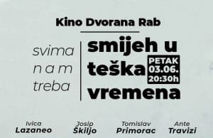 SplickaScena sa stand-up komedijom “Smijeh u teška vremena” u Kinu Rab | 3.6.2022. u 20:30h