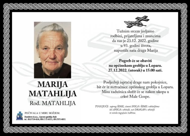 MARIJA MATAHLIJA
