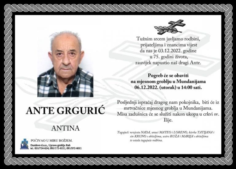 ANTE GRGURIĆ – Antina