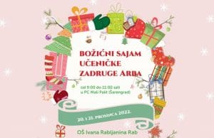 Podržite rad Učeničke zadruge “Arba” i zabavite se uz njihove božićne izvedbe na božićnom sajmu
