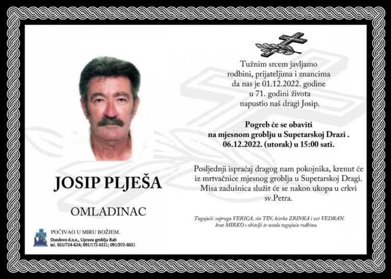 JOSIP PLJEŠA – Omladinac