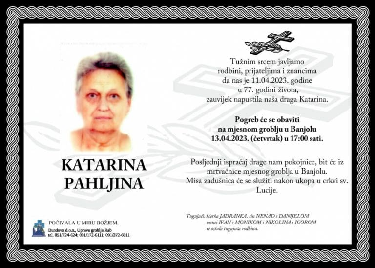KATARINA PAHLJINA