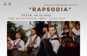 Koncert Tamburaškog sastava „Rapsodia“ na Trgu Municipium Arba | (pet.) 9.12.2022.