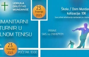 Humanitarni turnir u stolnom tenisu | (ned.) 23.04.2023. – Mjesni dom Mundanije
