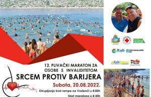 12. Plivački maraton za osobe s invaliditetom “SRCEM PROTIV BARIJERA” | (sub.) 20.8.2022.