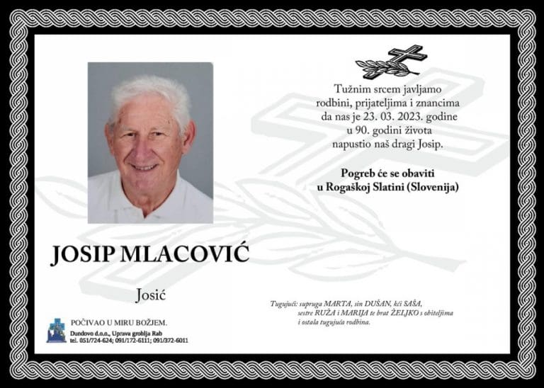 JOSIP MLACOVIĆ – Josić
