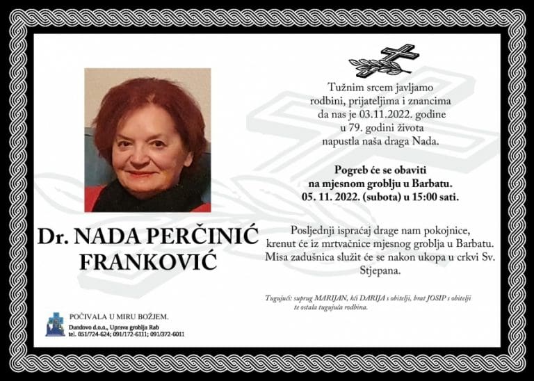Dr. NADA PERČINIĆ FRANKOVIĆ