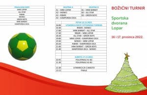 Raspored utakmica Božićnog turnira u Sportskoj dvorani Lopar