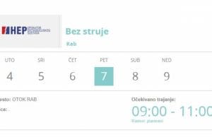 HEP ODS – Zbog ispiranja posolice cijeli otok Rab bez struje u petak 7.4.2023. od 9:00-11:00h