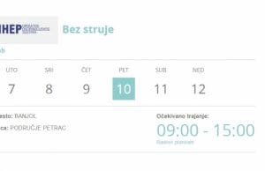 HEP ODS – Obavijest o prekidu opskrbe el. energijom na području BANJOLA | (pet.) 10.2.2023.