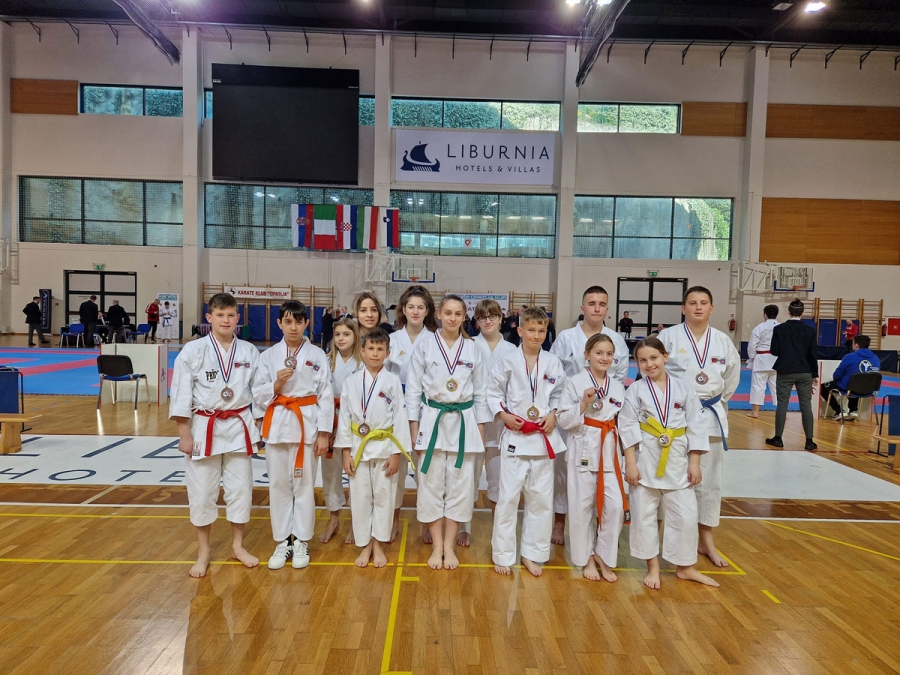 Tri zlata, dva srebra i tri brončane medalje s 23. Međunarodnog karate turnira „Opatija kup 2023“