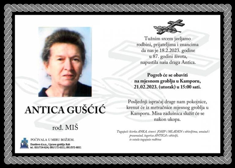 ANTICA GUŠĆIĆ rođ. Miš