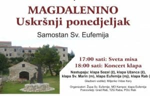 MAGDALENINO – Koncert rapskih klapa u samostanu sv. Eufemije nakon svete mise