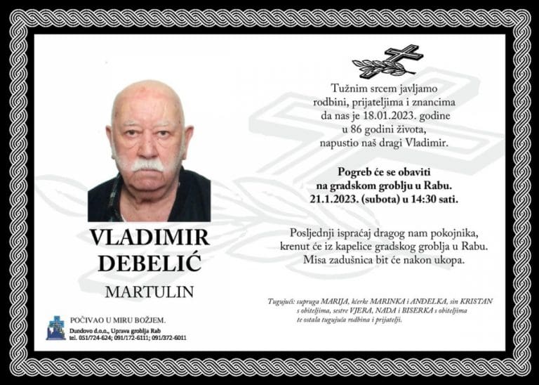 VLADIMIR DEBELIĆ – Martulin