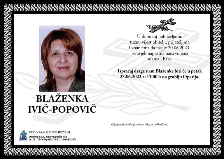 BLAŽENKA IVIĆ-POPOVIĆ