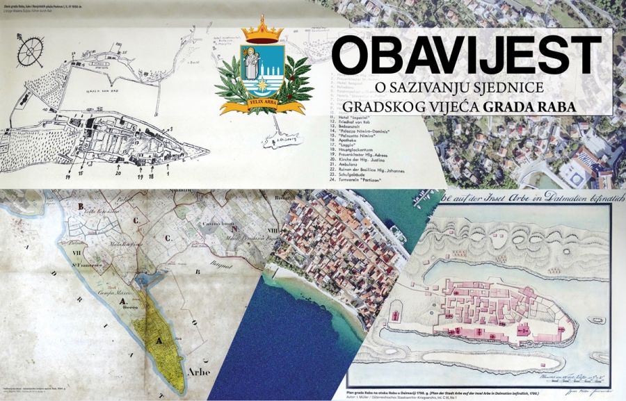 Sazvana XV. sjednica Gradskog vijeća Grada Raba | (sri.) 2.8.2023. u 8:30h